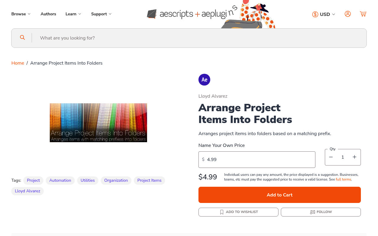 Arrange Project Items Into Folders screenshot