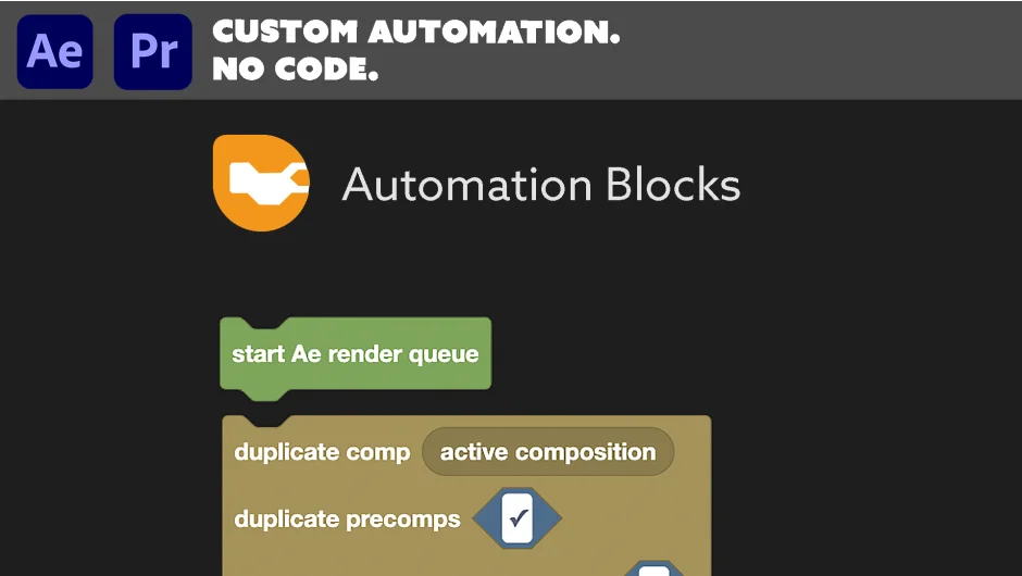 Automation Blocks for After Effects screenshot