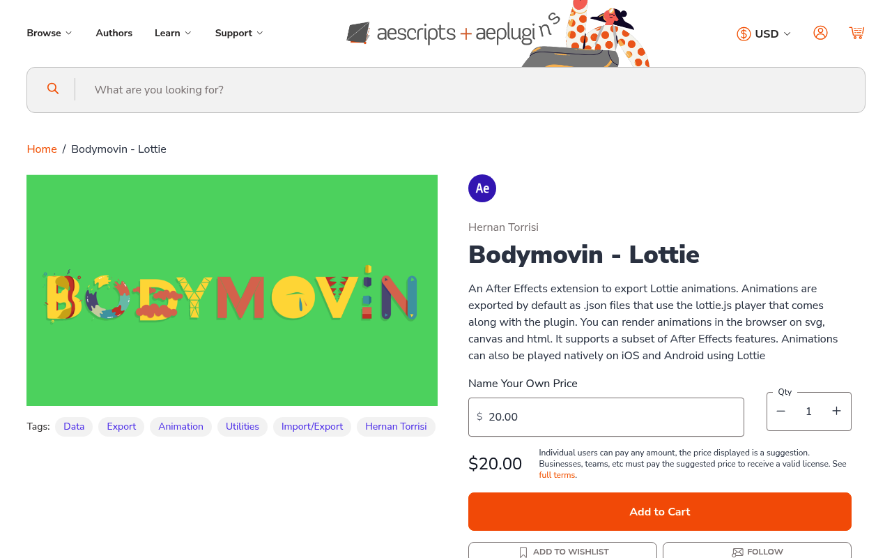 Bodymovin screenshot