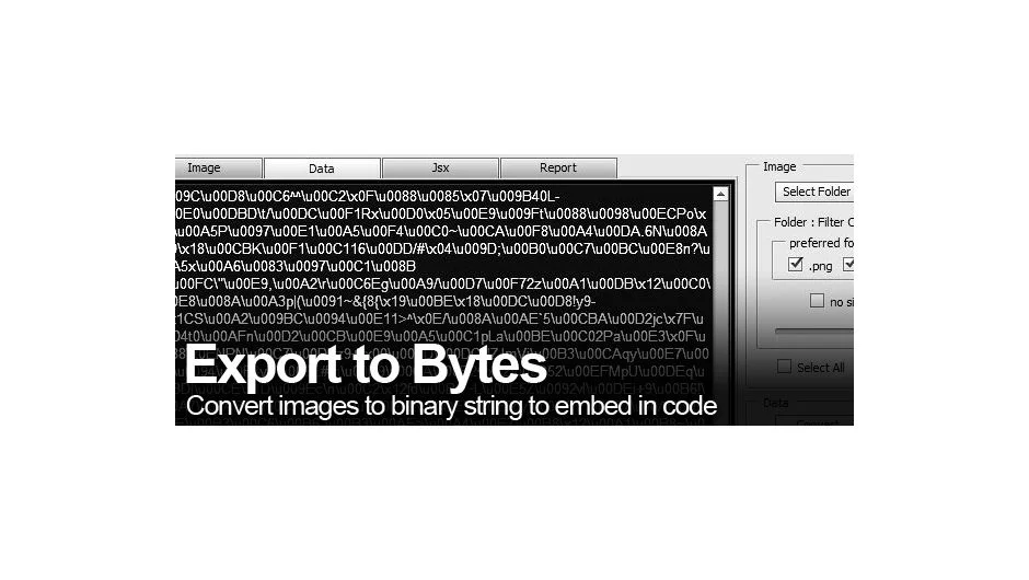 Export to Bytes screenshot