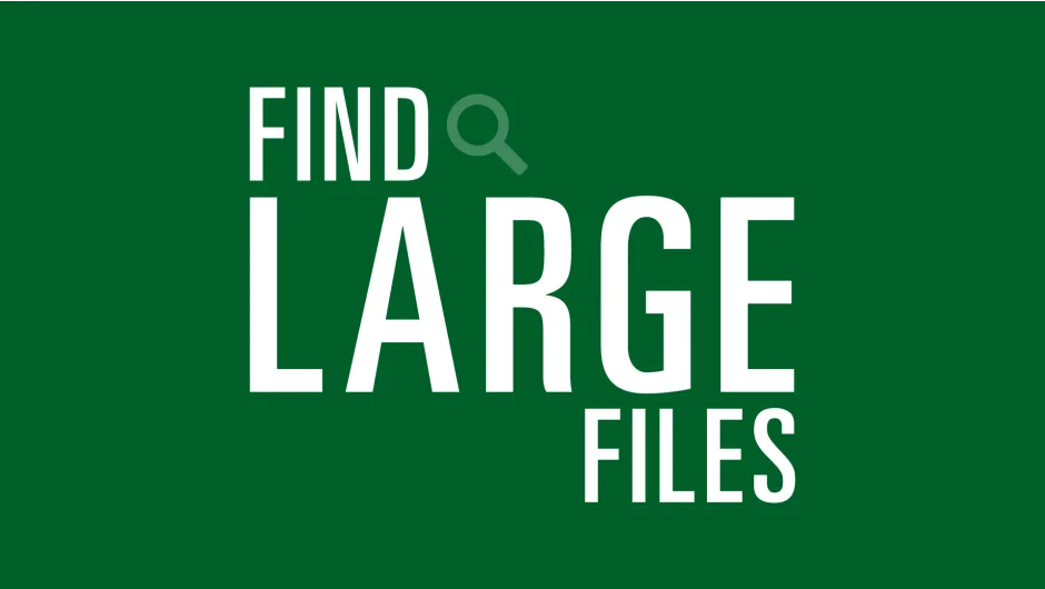 Find Large Files screenshot