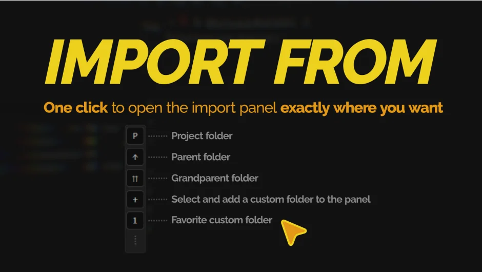 Import From screenshot