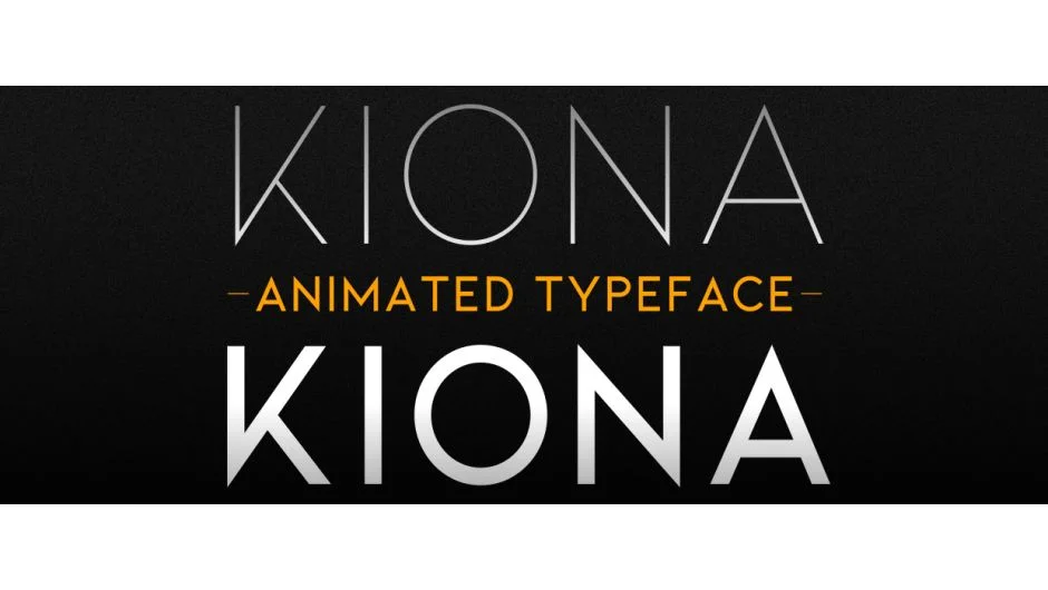 Kiona Animated Typeface screenshot
