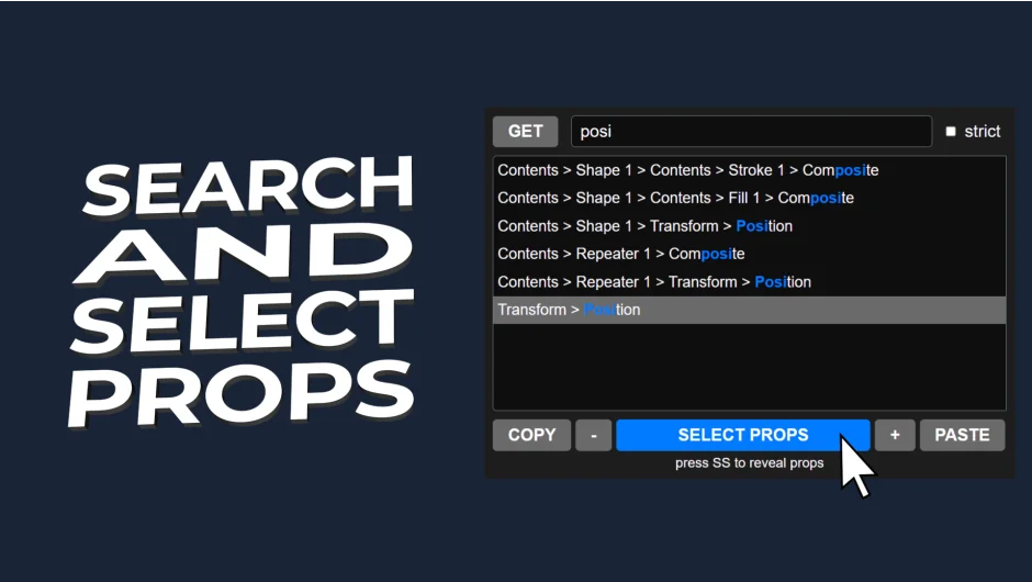 Search and Select Properties screenshot