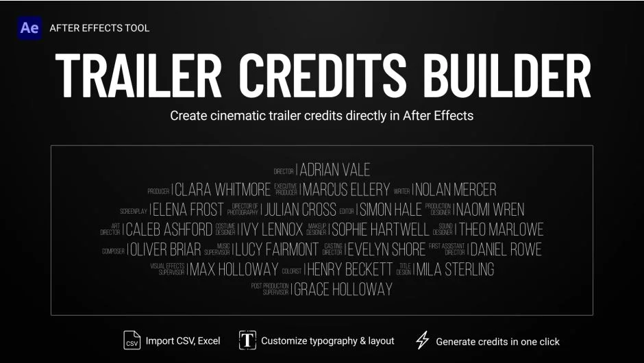 Trailer Credits Builder screenshot