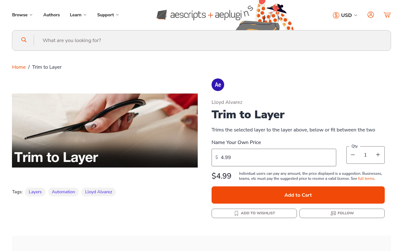 Trim to Layer screenshot